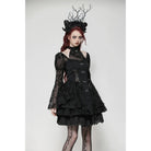 Darkinlove Women's Gothic Lolita Puff Sleeved Bubble Grad Dress