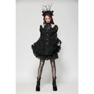 Darkinlove Women's Gothic Lolita Puff Sleeved Bubble Grad Dress
