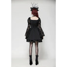 Darkinlove Women's Gothic Lolita Puff Sleeved Bubble Grad Dress