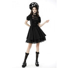 Darkinlove Women's Gothic Lolita Puff Sleeved Lace Doll Dress