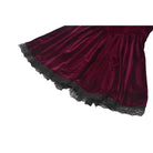 Darkinlove Women's Gothic Lolita Puff Sleeved Lace Velvet Dress