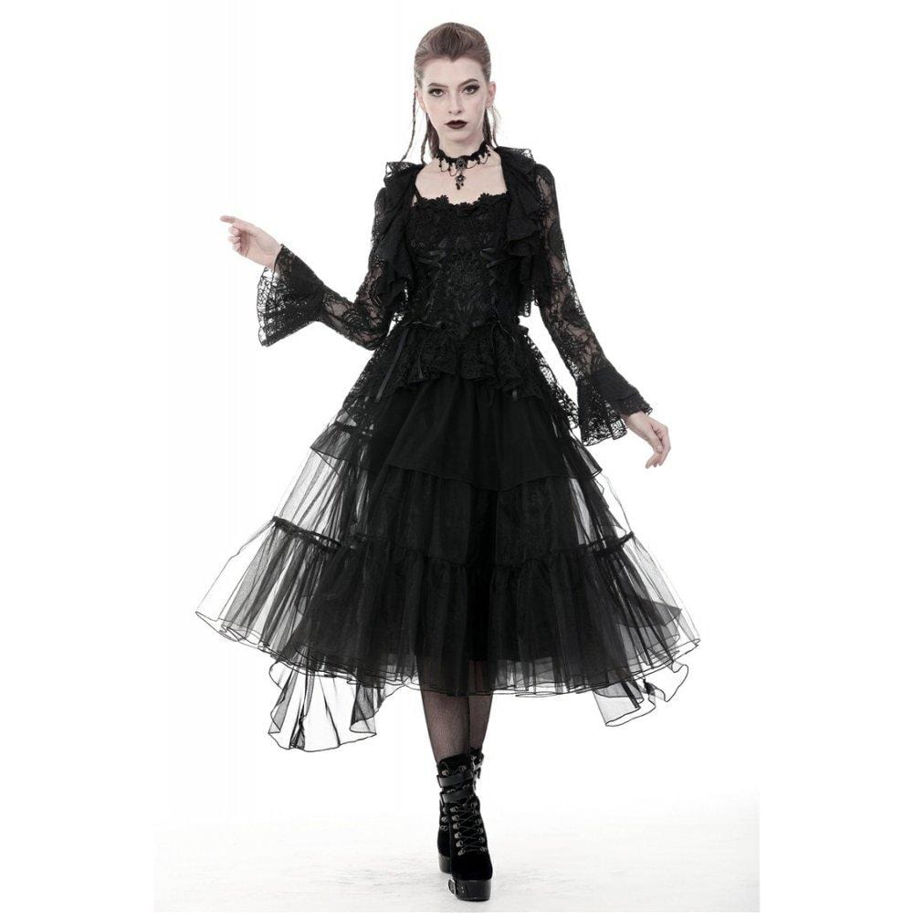Darkinlove Women's Gothic Lolita Ruffled Lace Capes