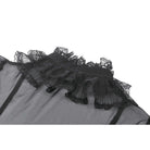 Darkinlove Women's Gothic Mesh Sheer Ruffled Short Sleeved Shirt