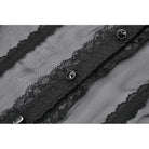 Darkinlove Women's Gothic Mesh Sheer Ruffled Short Sleeved Shirt