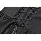 Darkinlove Women's Gothic Mesh Splice Ruffled Cutout Long Sleeve Dress