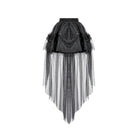 Darkinlove Women's Gothic Mesh Tailed Lace Pleated Skirt