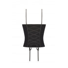 Darkinlove Women's Gothic Metal Chain Contrast Color Velvet Overbust Corset