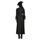 Darkinlove Women's Gothic Mock Neck Guipure Lace Bell Sleeve Maxi Dress