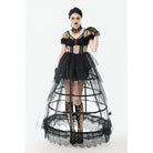 Darkinlove Women's Gothic Multi-Layered Lace Boning Petticoat
