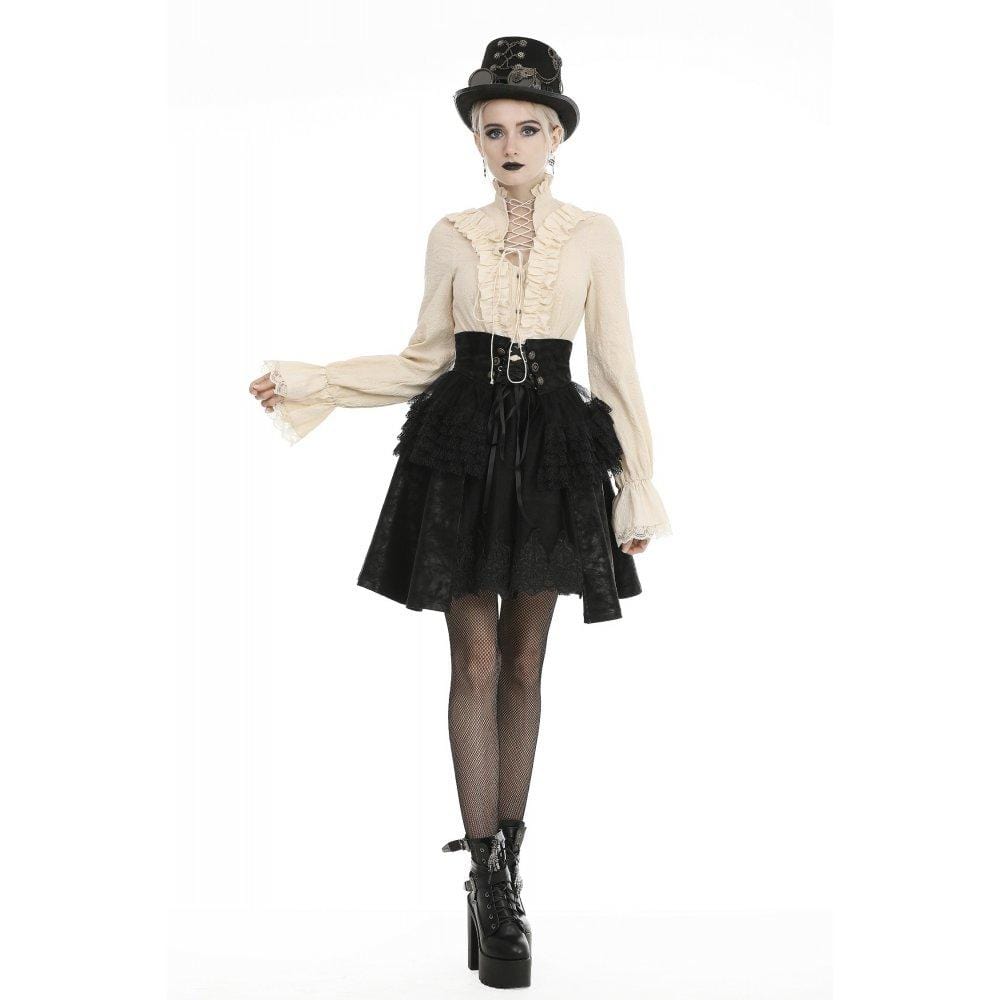Darkinlove Women's Gothic Multi-layered Strappy Skirts