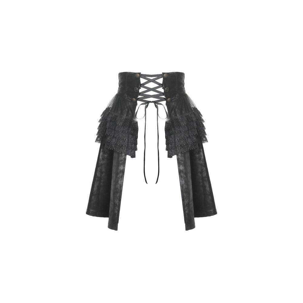 Darkinlove Women's Gothic Multi-layered Strappy Skirts