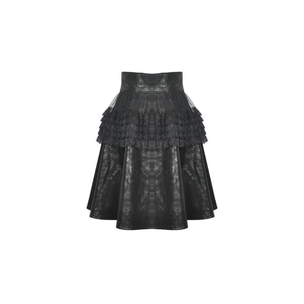Darkinlove Women's Gothic Multi-layered Strappy Skirts
