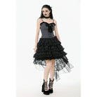 Darkinlove Women's Gothic Multilayer High/Low Lace Skirt