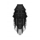Darkinlove Women's Gothic Multilayer High/Low Lace Skirt