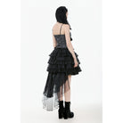 Darkinlove Women's Gothic Multilayer High/Low Lace Skirt