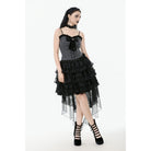 Darkinlove Women's Gothic Multilayer High/Low Lace Skirt