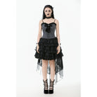 Darkinlove Women's Gothic Multilayer High/Low Lace Skirt