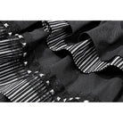 Darkinlove Women's Gothic Multilayer Ruched Skirt with Mesh Tail