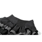 Darkinlove Women's Gothic Multilayer Ruched Skirt with Mesh Tail