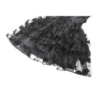 Darkinlove Women's Gothic Multilayer Ruffles Lace Velet Slip Dress