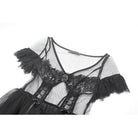 Darkinlove Women's Gothic Multilayer Sheer Mesh Dress