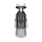 Darkinlove Women's Gothic Multilayer Sheer Mesh Dress