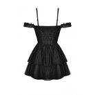 Darkinlove Women's Gothic Off Shoulder Dark Red Floral Lace Slip Dress