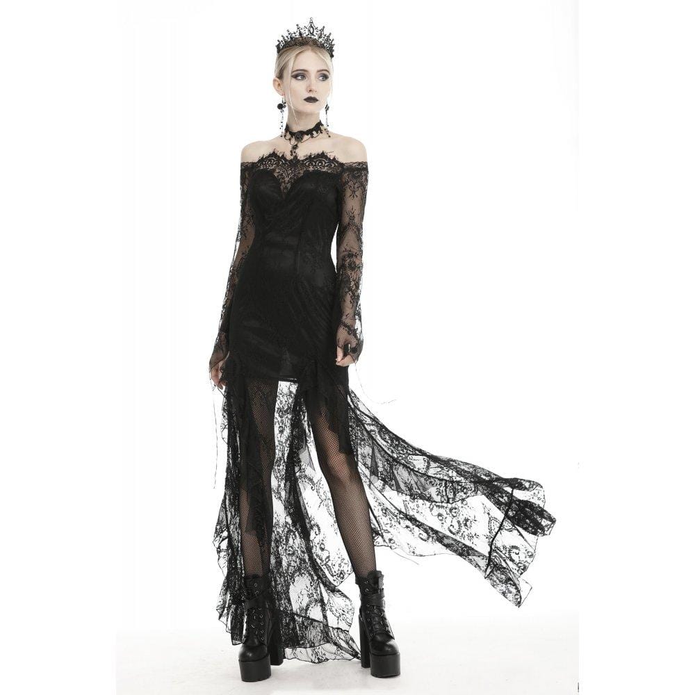 Darkinlove Women's Gothic Off-shoulder Lace Dresses
