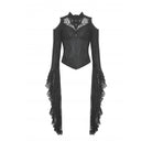 Darkinlove Women's Gothic Off Shoulder Lace Flared Sleeved Blouse