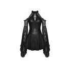 Darkinlove Women's Gothic Off Shoulder Lace Flared Sleeved Dress