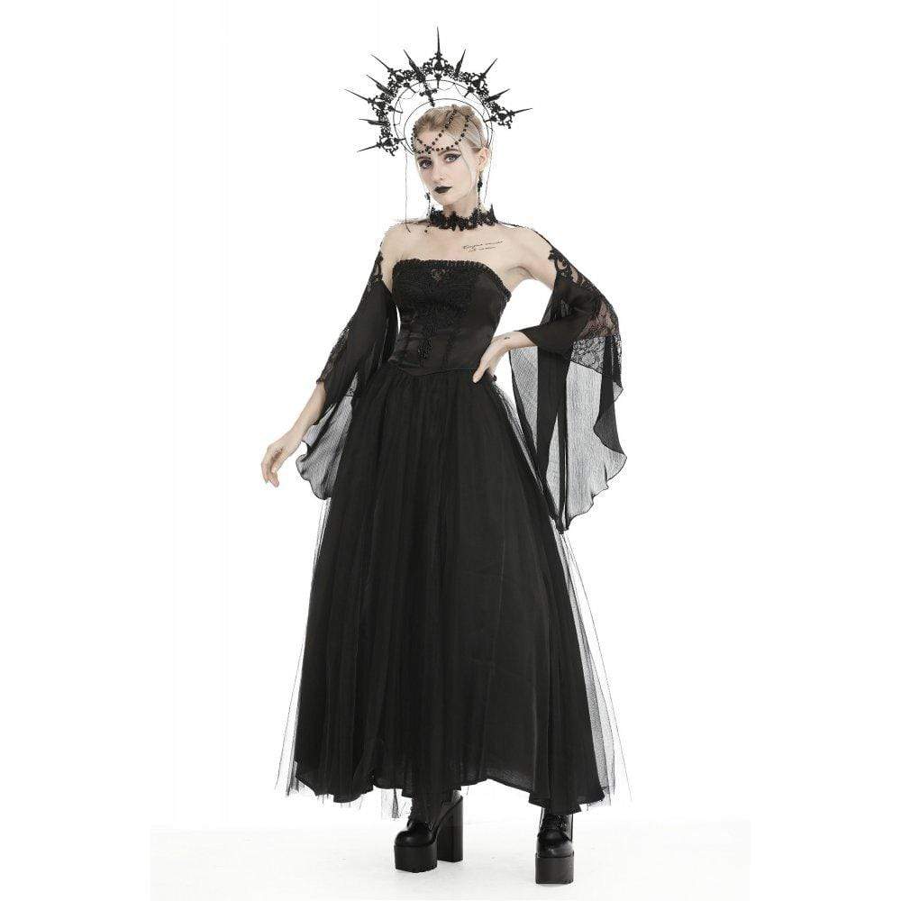 Darkinlove Women's Gothic Off-shoulder Mesh Dresses