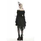 Darkinlove Women's Gothic Off-shoulder Strappy Mesh Dresses