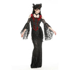 Darkinlove Women's Gothic Off-the-shoulder Contrast Color Lace Top