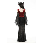 Darkinlove Women's Gothic Off-the-shoulder Contrast Color Lace Top