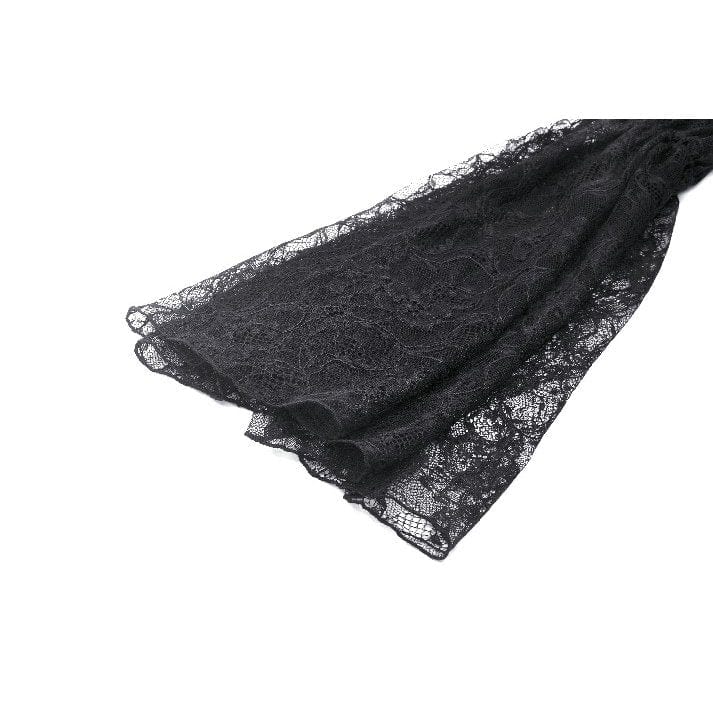 Darkinlove Women's Gothic Off-the-shoulder Cutout Lace Cape