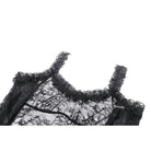 Darkinlove Women's Gothic Off-the-Shoulder Flared Sleeved Lace Shirt