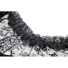 Darkinlove Women's Gothic Off-the-Shoulder Flared Sleeved Lace Shirt