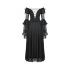 Darkinlove Women's Gothic Off-the-Shoulder Lace Splice Ball Gown Dress