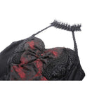 Darkinlove Women's Gothic Off-the-shoulder Mesh Splice Halloween Dress