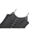 Darkinlove Women's Gothic Pinstripe Lace-up Slip Dress