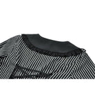 Darkinlove Women's Gothic Pinstripe Peter Pan Collar Long Sleeved Shirt