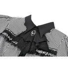 Darkinlove Women's Gothic Pinstripe Swallow-tailed Shirt with Detachable Tie