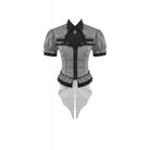 Darkinlove Women's Gothic Pinstripe Swallow-tailed Shirt with Detachable Tie