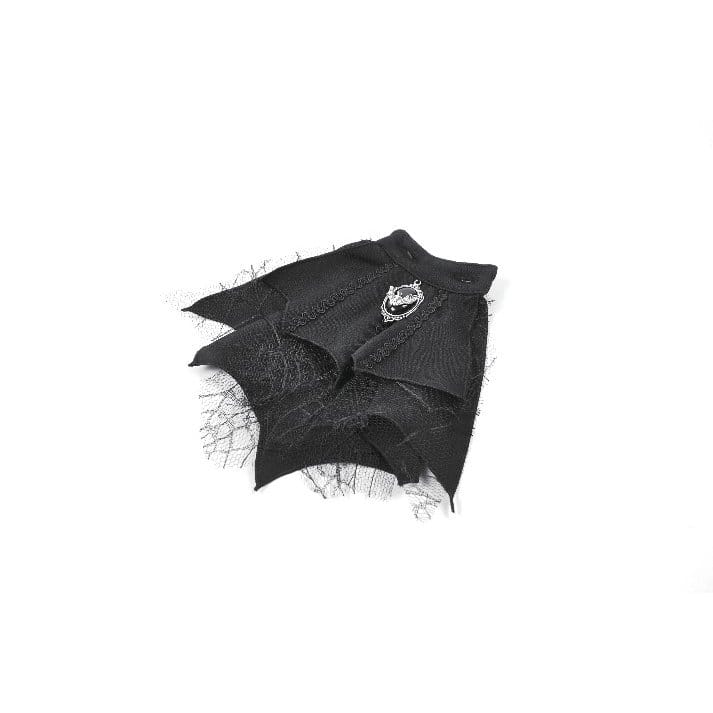 Darkinlove Women's Gothic Pinstripe Swallow-tailed Shirt with Detachable Tie