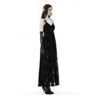 Darkinlove Women's Gothic Plunging Floral Slip Dress