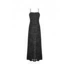 Darkinlove Women's Gothic Plunging Floral Slip Dress