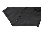 Darkinlove Women's Gothic Plunging Pleated Puff Short Sleeved Blouse