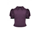 Darkinlove Women's Gothic Puff Sleeved Frilly Collar Shirt