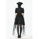 Darkinlove Women's Gothic Puff Sleeved High/low Multilayer Chiffon Dress