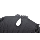 Darkinlove Women's Gothic Puff Sleeved Layered Ruffled Grad Dress